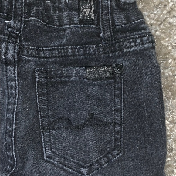 7 FOR ALL MANKIND BLACK DENIM JEANS -6X - Picture 3 of 5
